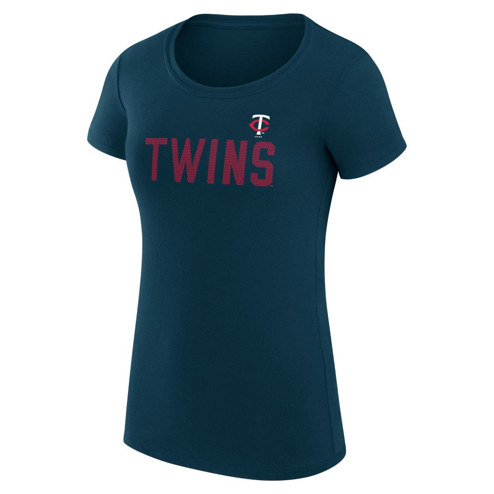 Minnesota Twins G-III 4Her by Carl Banks Women's Super-Slim Fit Lightweight Dot Print T-Shirt - MLB T-shirts