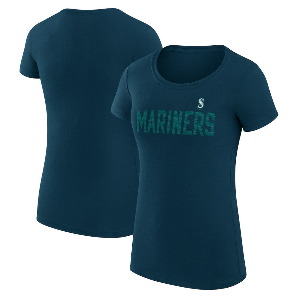 Seattle Mariners G-III 4Her by Carl Banks Women's Super-Slim Fit Lightweight Dot Print T-Shirt - MLB T-shirts