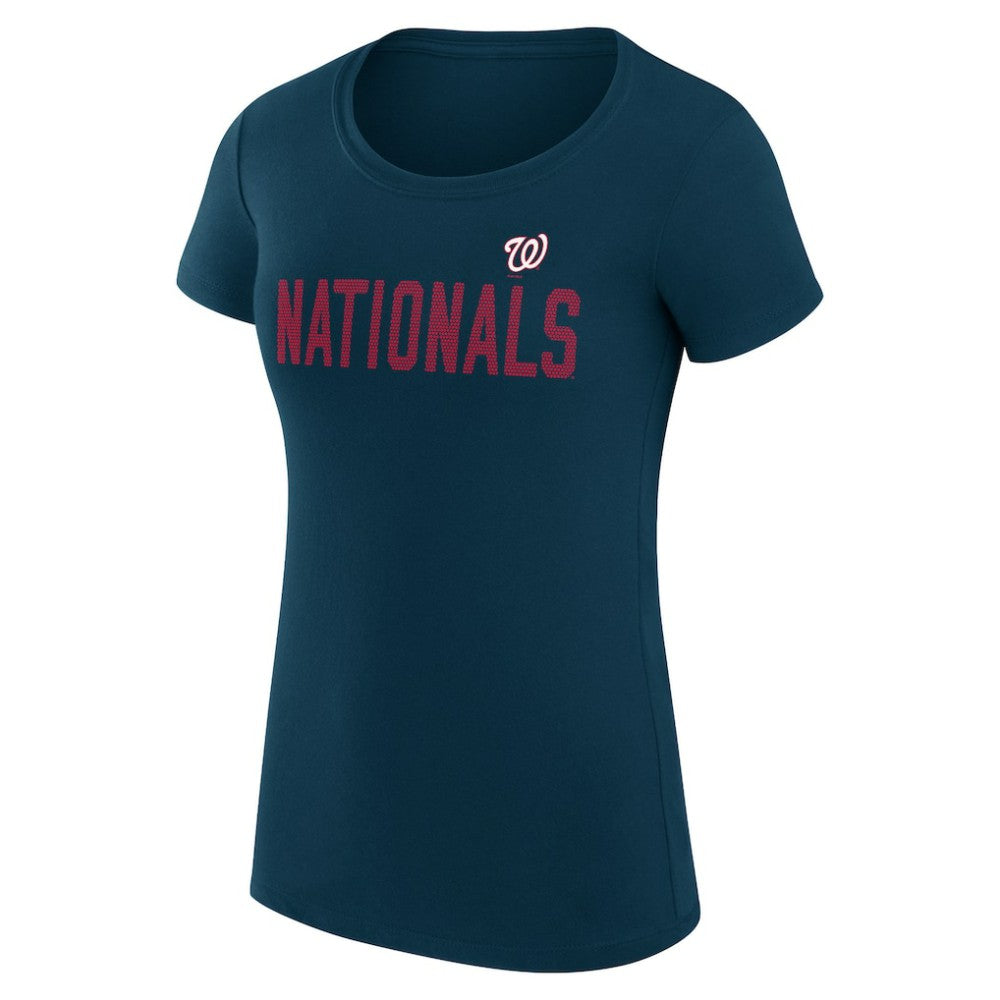 Washington Nationals G-III 4Her by Carl Banks Women's Super-Slim Fit Lightweight Dot Print T-Shirt - MLB T-shirts