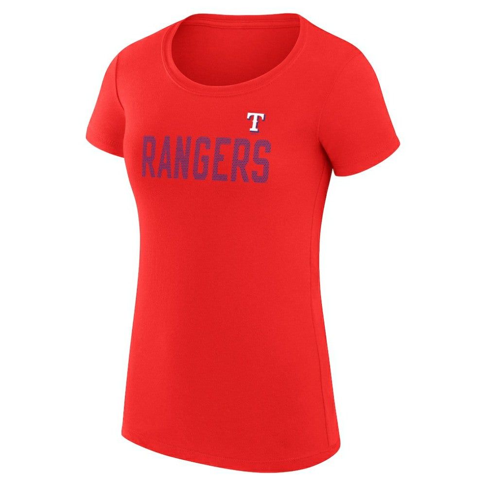Texas Rangers G-III 4Her by Carl Banks Women's Super-Slim Fit Lightweight Dot Print T-Shirt - MLB T-shirts