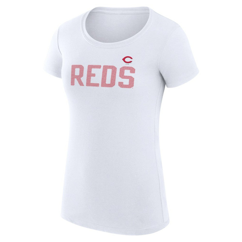 Cincinnati Reds G-III 4Her by Carl Banks Women's Super-Slim Fit Lightweight Dot Print T-Shirt - MLB T-shirts