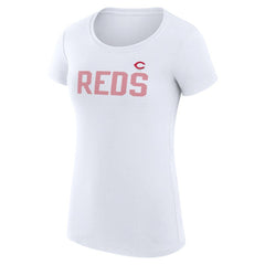 Cincinnati Reds G-III 4Her by Carl Banks Women's Super-Slim Fit Lightweight Dot Print T-Shirt - MLB T-shirts