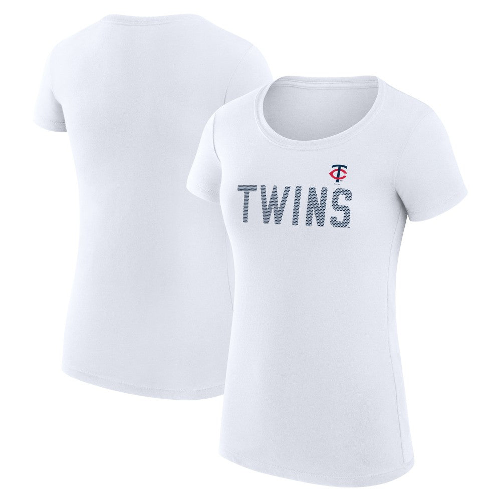 Minnesota Twins G-III 4Her by Carl Banks Women's Super-Slim Fit Lightweight Dot Print T-Shirt - MLB T-shirts