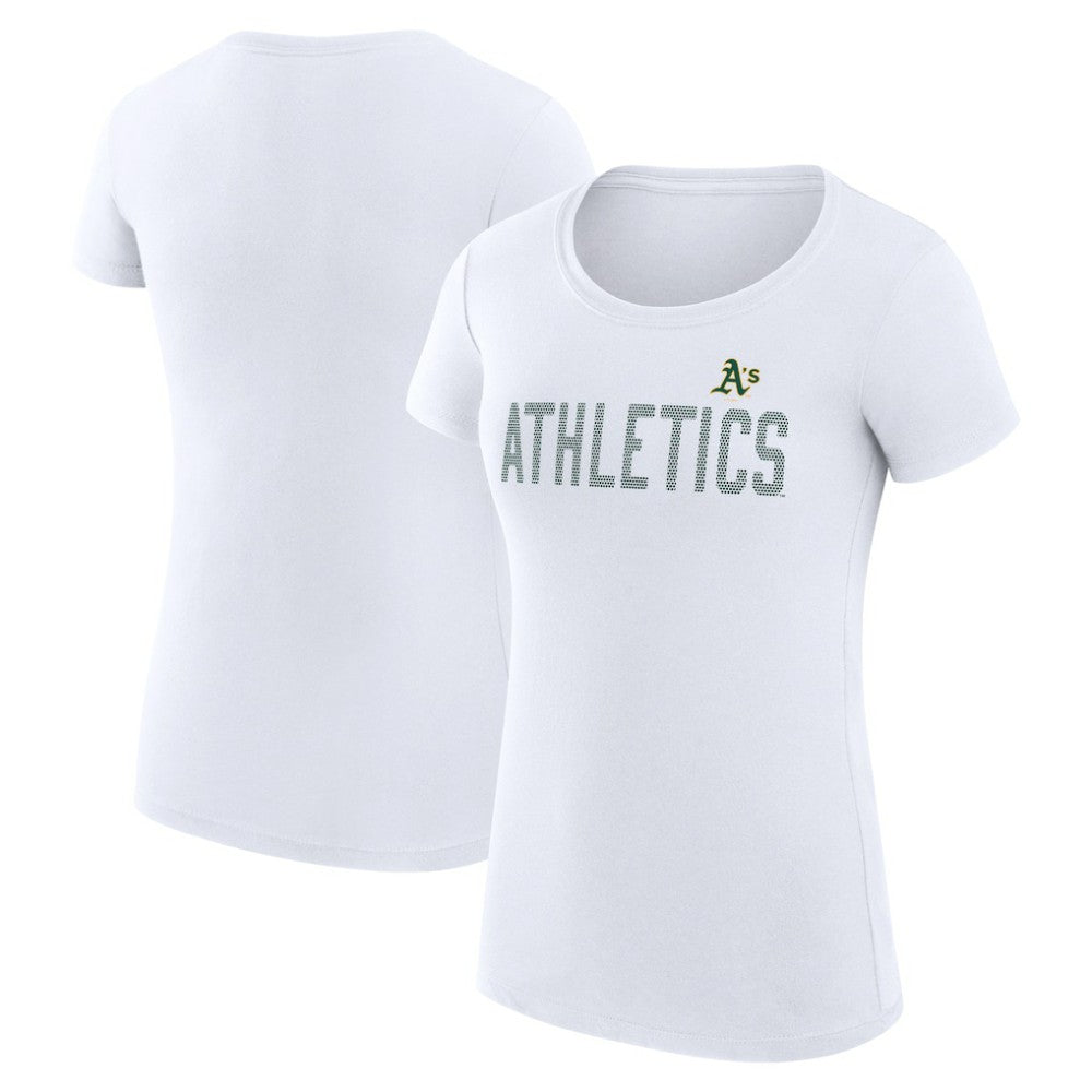 Athletics G-III 4Her by Carl Banks Women's Super-Slim Fit Lightweight Dot Print T-Shirt - MLB T-shirts