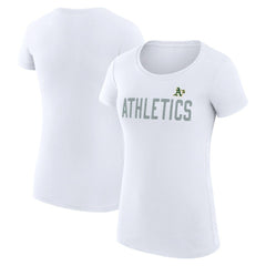 Athletics G-III 4Her by Carl Banks Women's Super-Slim Fit Lightweight Dot Print T-Shirt - MLB T-shirts