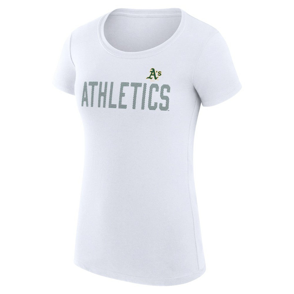 Athletics G-III 4Her by Carl Banks Women's Super-Slim Fit Lightweight Dot Print T-Shirt - MLB T-shirts