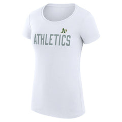 Athletics G-III 4Her by Carl Banks Women's Super-Slim Fit Lightweight Dot Print T-Shirt - MLB T-shirts