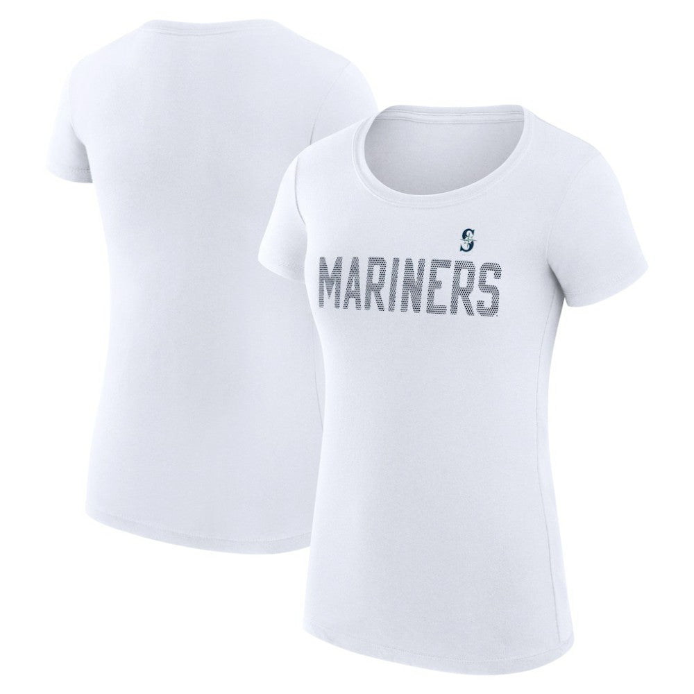 Seattle Mariners G-III 4Her by Carl Banks Women's Super-Slim Fit Lightweight Dot Print T-Shirt - MLB T-shirts