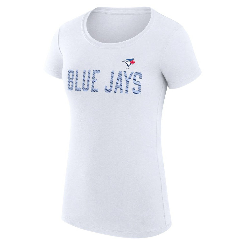 Toronto Blue Jays G-III 4Her by Carl Banks Women's Super-Slim Fit Lightweight Dot Print T-Shirt - MLB T-shirts