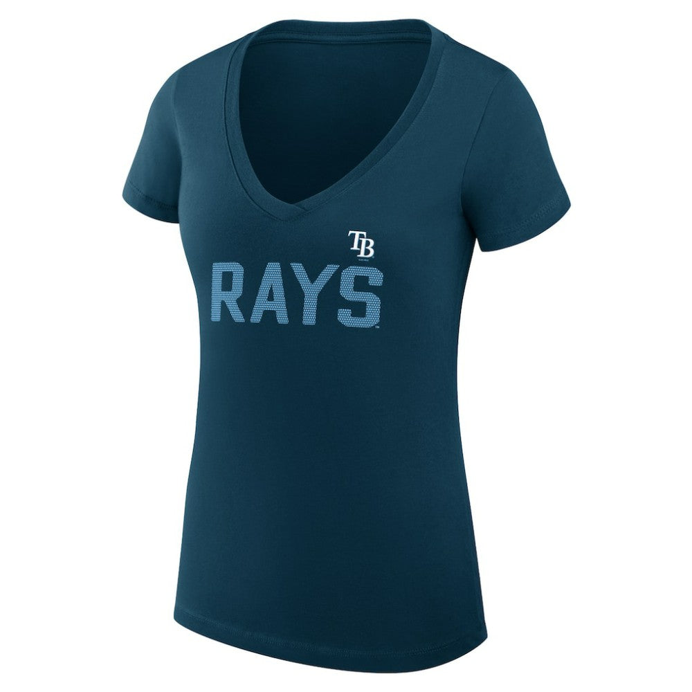 Tampa Bay Rays G-III 4Her by Carl Banks Women's Super-Slim Fit Lightweight Dot Print V-Neck T-Shirt - MLB T-shirts