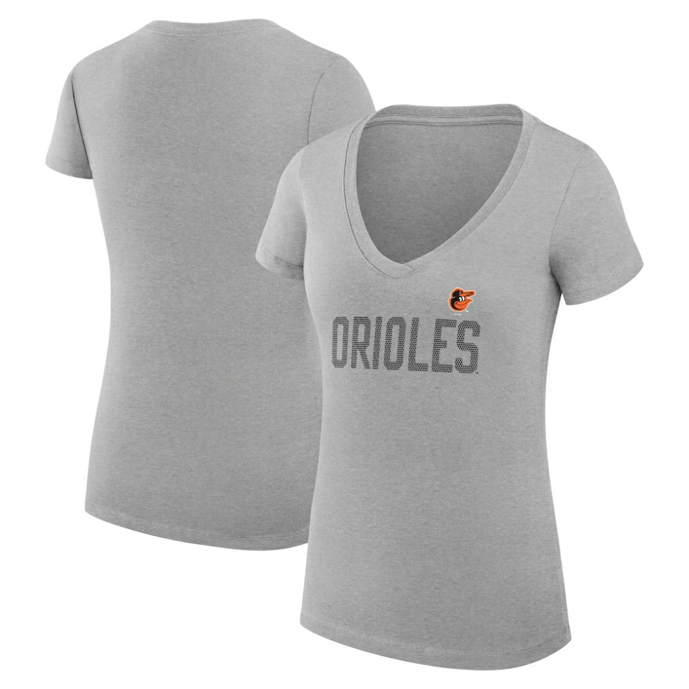 Baltimore Orioles G-III 4Her by Carl Banks Women's Super-Slim Fit Lightweight Dot Print V-Neck T-Shirt - MLB T-shirts