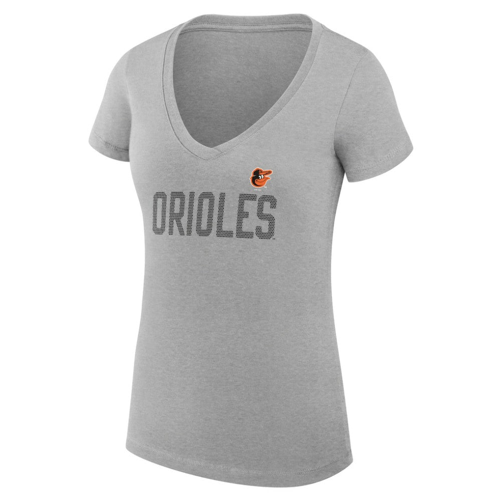 Baltimore Orioles G-III 4Her by Carl Banks Women's Super-Slim Fit Lightweight Dot Print V-Neck T-Shirt - MLB T-shirts