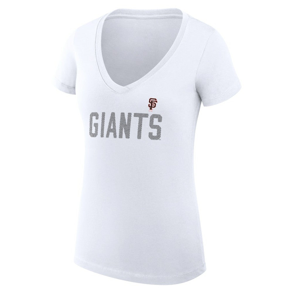 San Francisco Giants G-III 4Her by Carl Banks Women's Super-Slim Fit Lightweight Dot Print V-Neck T-Shirt - MLB T-shirts