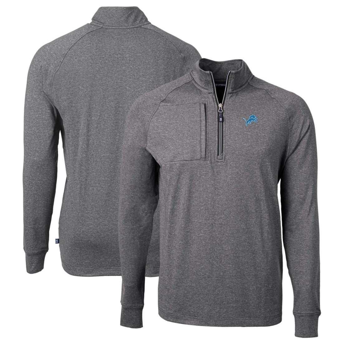 Detroit Lions Cutter & Buck Big & Tall Adapt Eco Knit Quarter-Zip Pullover Top | NFL Near me