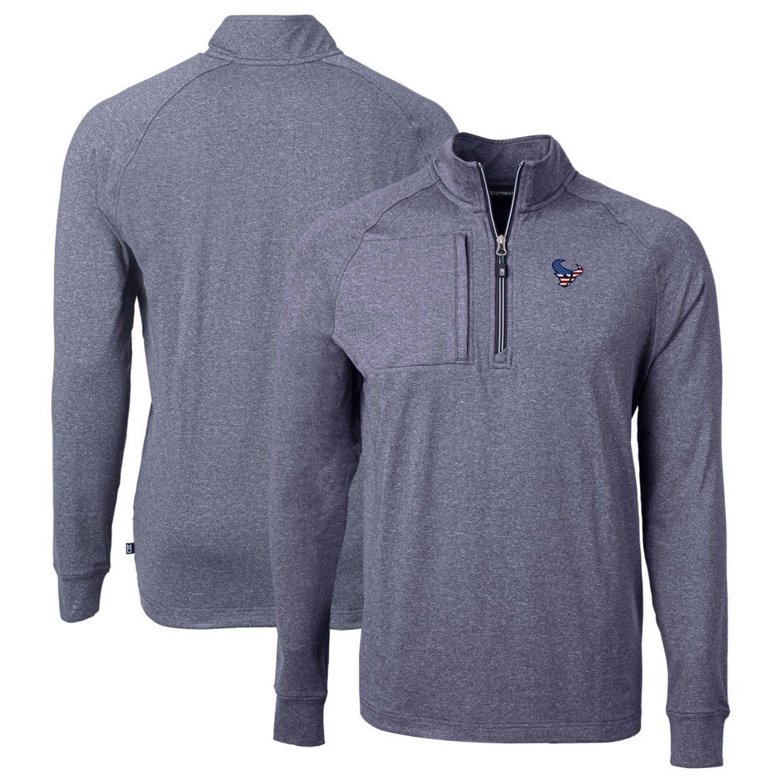 Houston Texans Cutter & Buck Big & Tall Adapt Eco Knit Quarter-Zip Pullover Top | NFL US