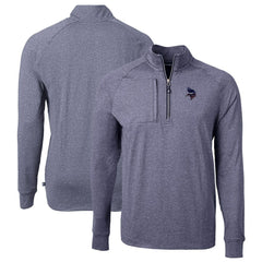 Minnesota Vikings Cutter & Buck Big & Tall Adapt Eco Knit Quarter-Zip Pullover Top | NFL Discount