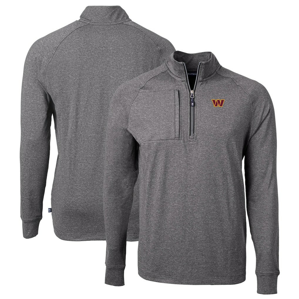 Washington Commanders Cutter & Buck Big & Tall Adapt Eco Knit Quarter-Zip Pullover Top | NFL Outlet