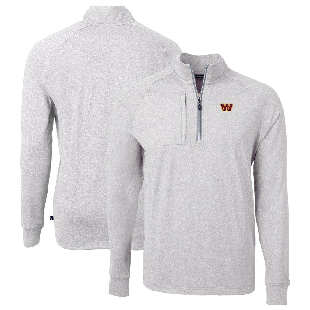 Washington Commanders Cutter & Buck Big & Tall Adapt Eco Knit Quarter-Zip Pullover Top | NFL On sale