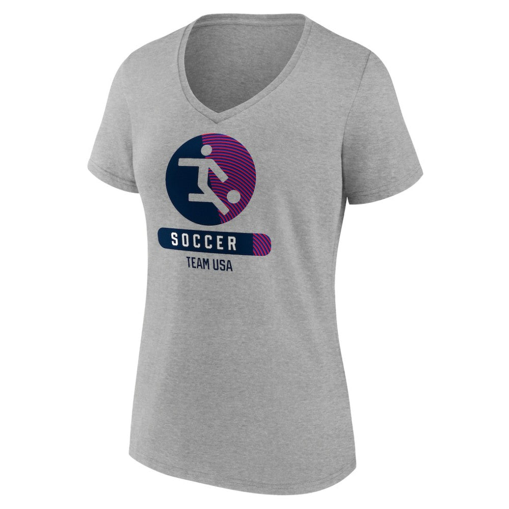US Soccer Women's Radiating Victory V-Neck T-Shirt