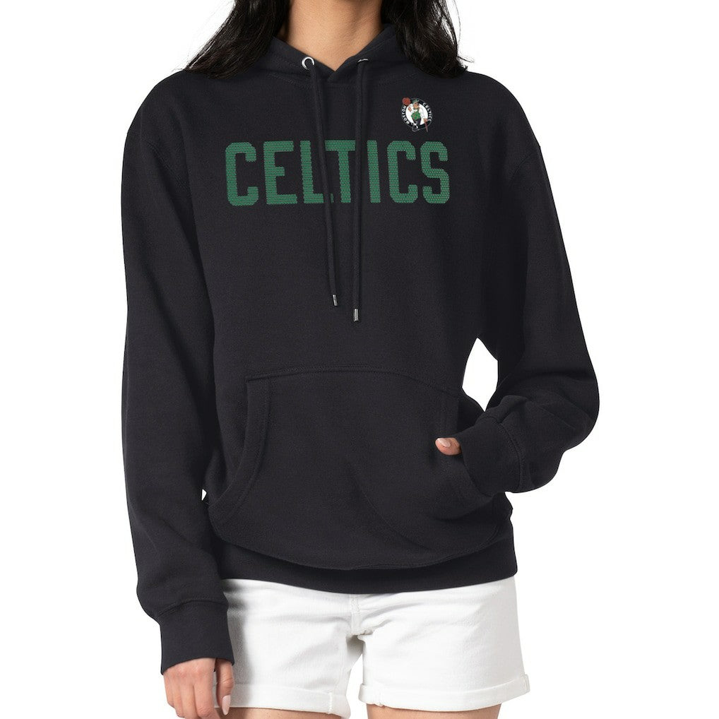 Black Boston Celtics G-III 4Her by Carl Banks Women's Dot Print Pullover Hoodie | NBA