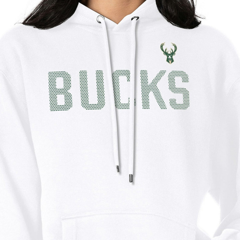 White Milwaukee Bucks G-III 4Her by Carl Banks Women's Dot Print Pullover Hoodie | NBA