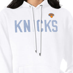 White New York Knicks G-III 4Her by Carl Banks Women's Dot Print Pullover Hoodie | NBA