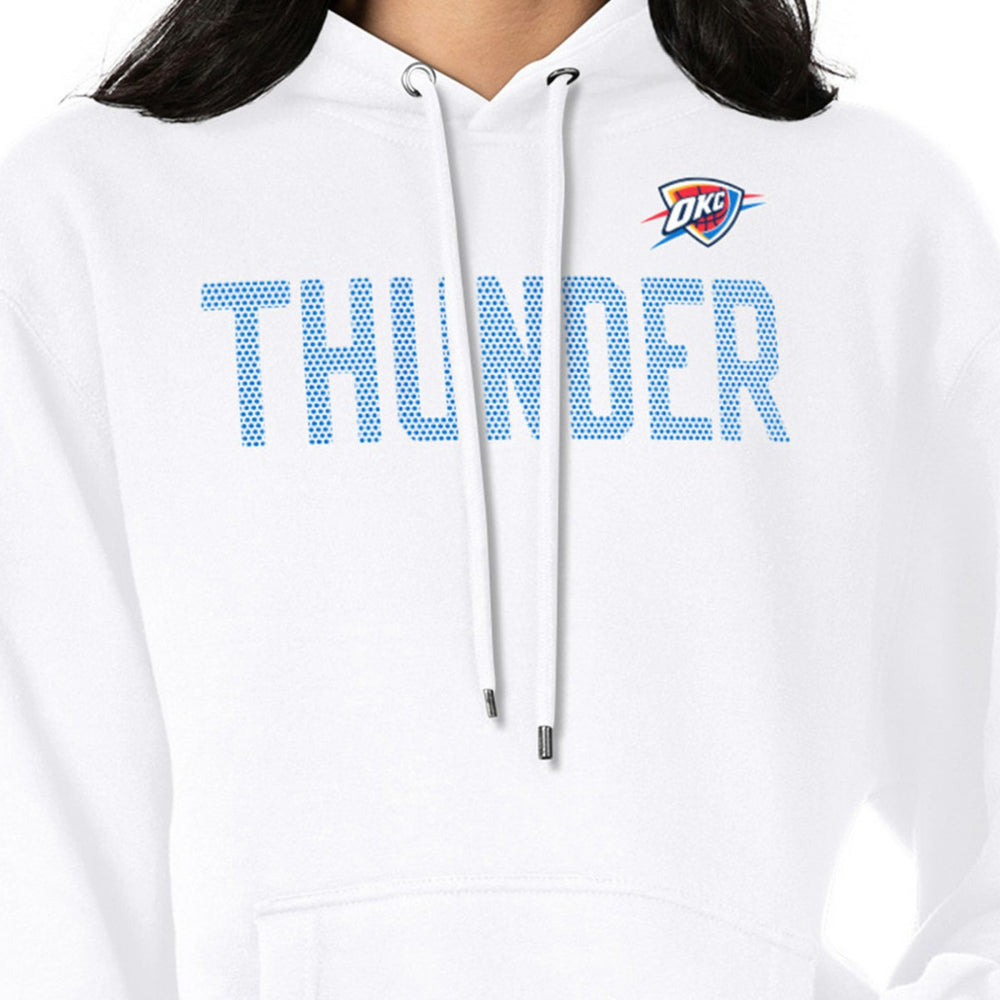 White Oklahoma City Thunder G-III 4Her by Carl Banks Women's Dot Print Pullover Hoodie | NBA