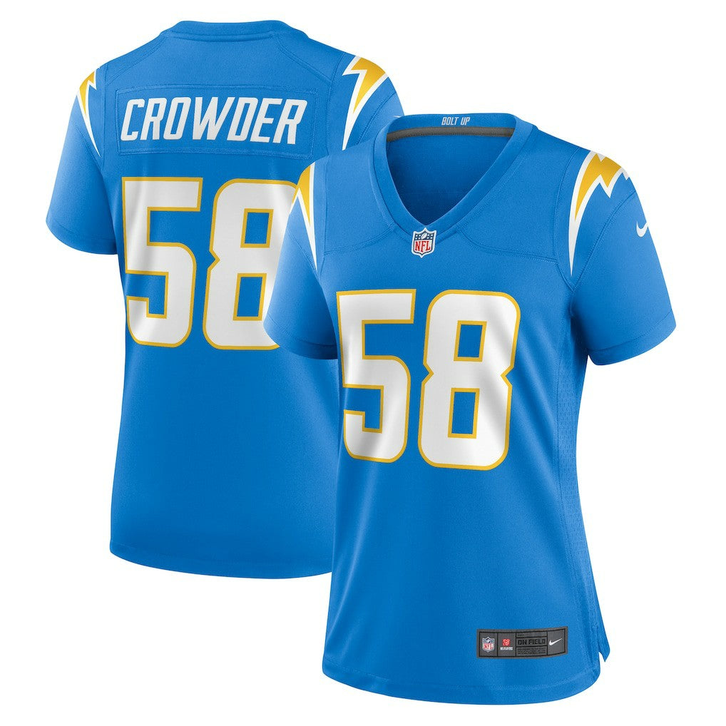 Los Angeles Chargers Tae Crowder  Women's Team Game Jersey | NFL Sale