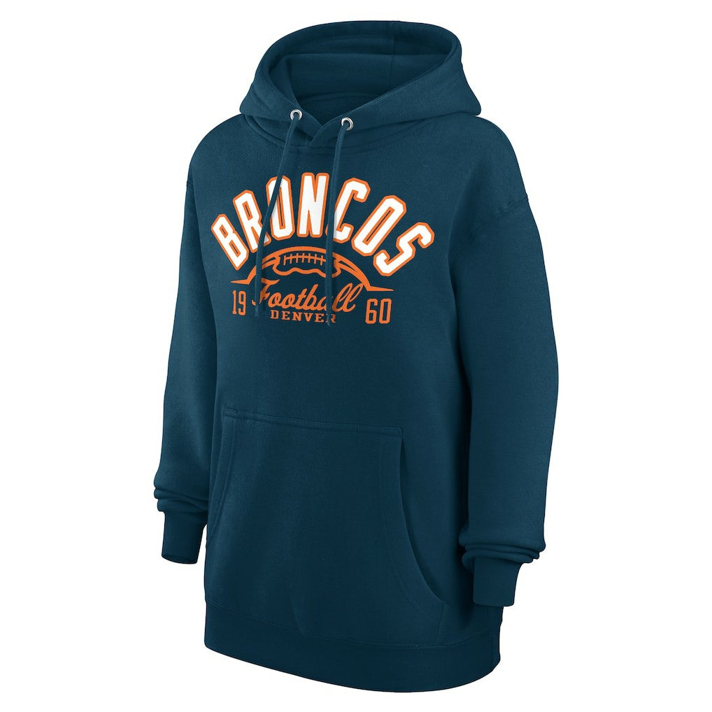 Denver Broncos Starter Unisex Half Ball Team Fleece Pullover Hoodie | NFL Discount