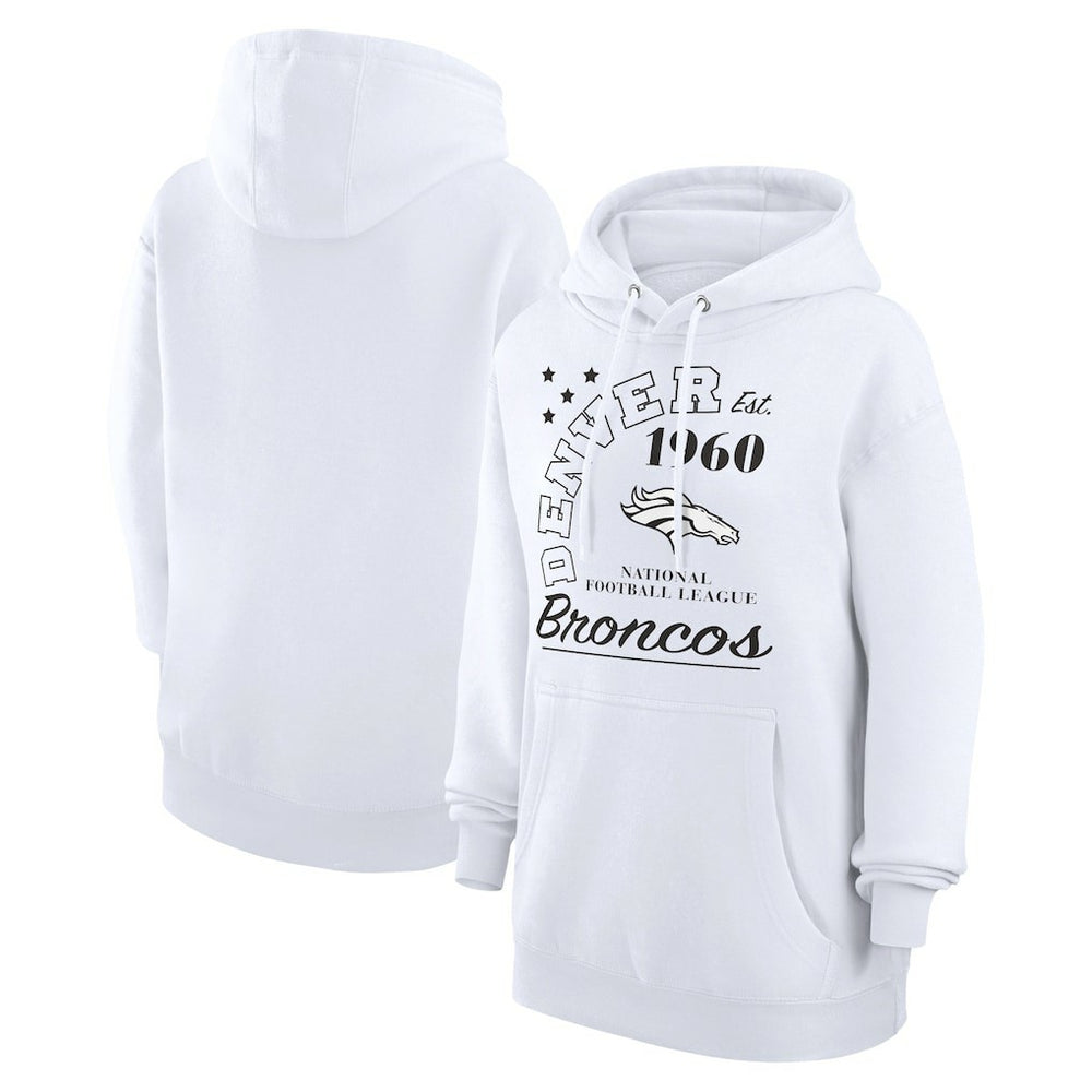 Denver Broncos Starter Unisex Arch Team Fleece Pullover Hoodie | NFL Hot