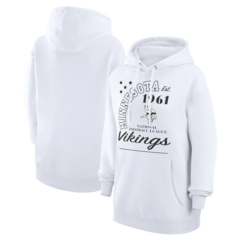 Minnesota Vikings Starter Unisex Arch Team Fleece Pullover Hoodie | NFL Hot