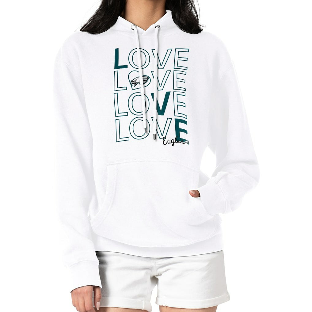 Philadelphia Eagles G-III 4Her by Carl Banks Women's Love Graphic Pullover Hoodie | NFL On sale