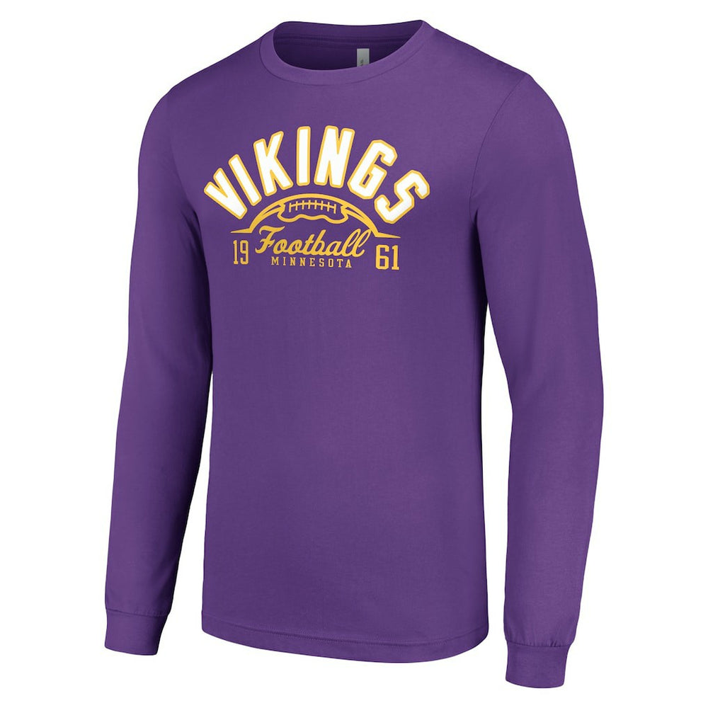 Minnesota Vikings Starter Half Ball Team Long Sleeve T-Shirt | NFL Discount