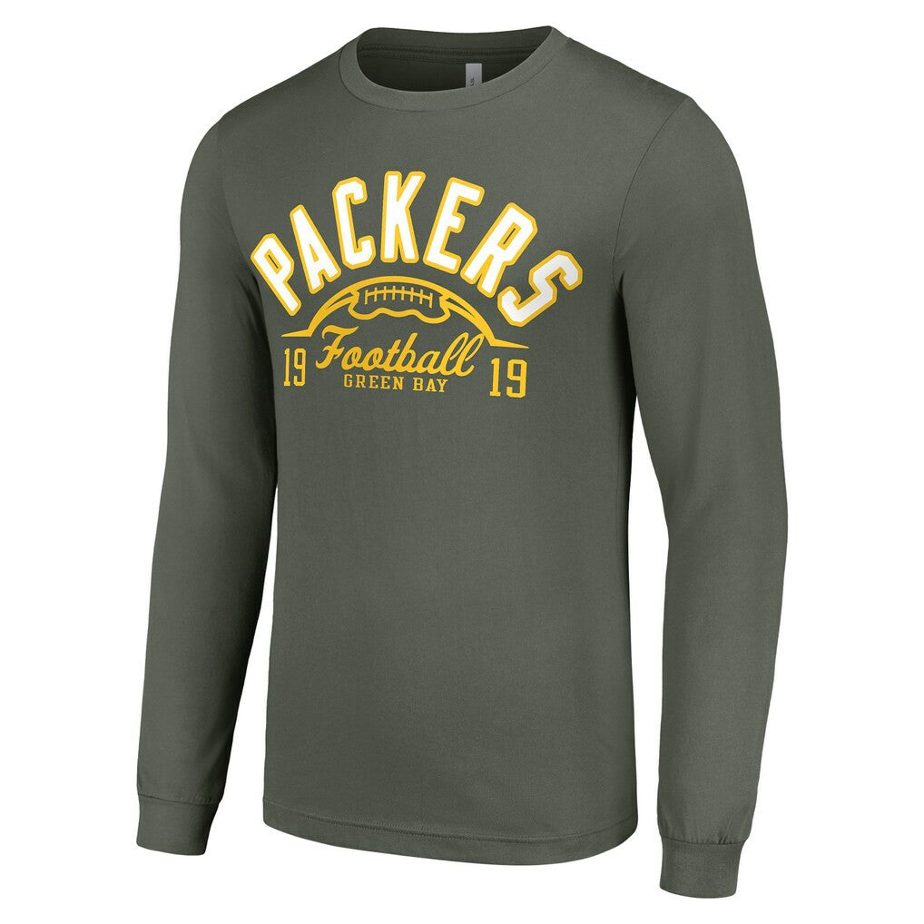 Green Bay Packers Starter Half Ball Team Long Sleeve T-Shirt | NFL Hot