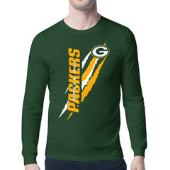 Green Bay Packers Starter Color Scratch Long Sleeve T-Shirt | NFL Discount