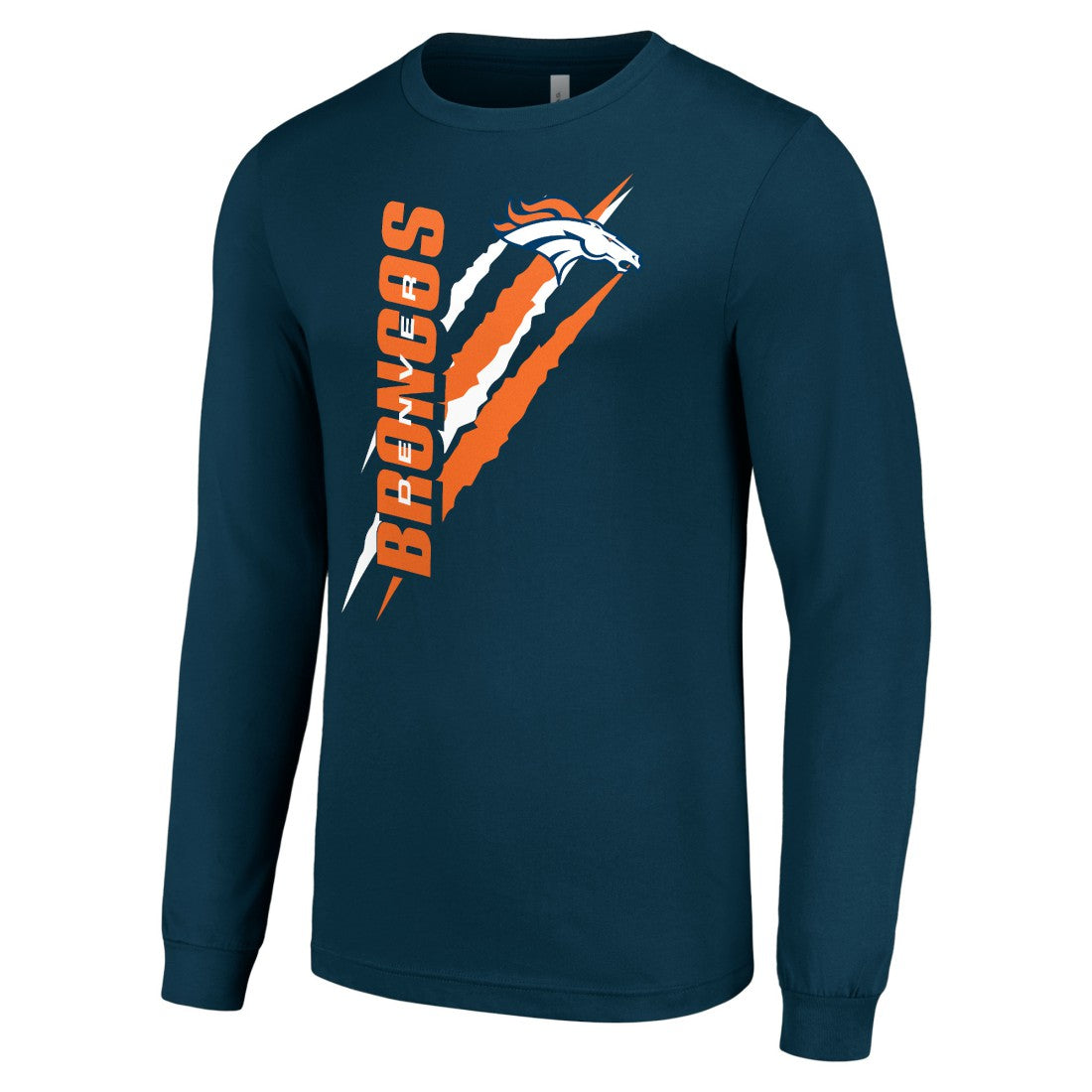 Denver Broncos Starter Color Scratch Long Sleeve T-Shirt | NFL US