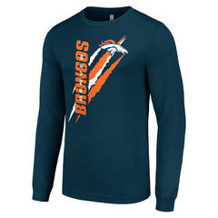 Denver Broncos Starter Color Scratch Long Sleeve T-Shirt | NFL US