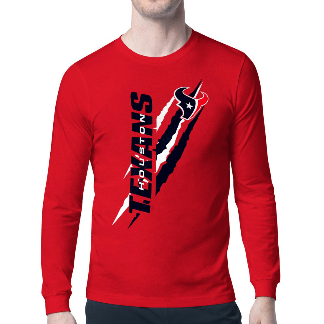 Houston Texans Starter Color Scratch Long Sleeve T-Shirt | NFL Online