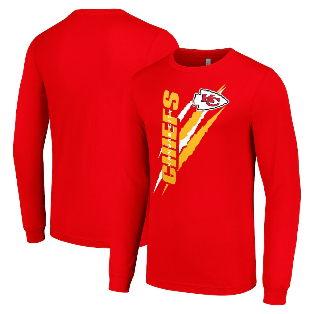 Kansas City Chiefs Starter Color Scratch Long Sleeve T-Shirt | NFL On sale
