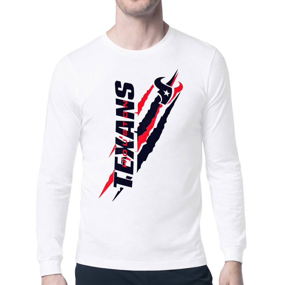 Houston Texans Starter Color Scratch Long Sleeve T-Shirt | NFL New