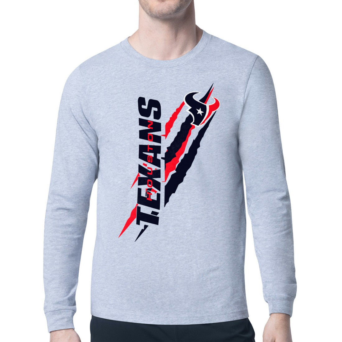 Houston Texans Starter Color Scratch Long Sleeve T-Shirt | NFL New