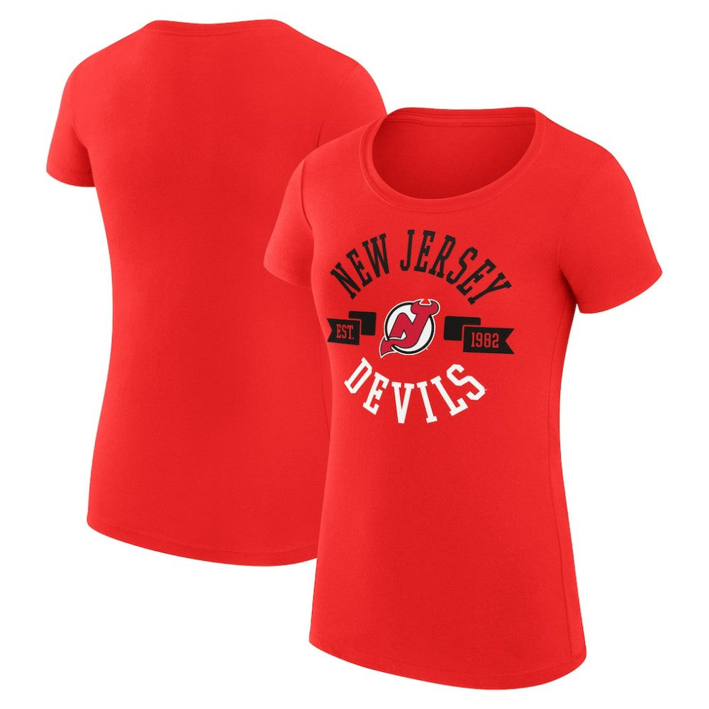 New Jersey Devils G-III 4Her by Carl Banks Women's Super-Slim Fit Lightweight City Graphic Sport Crewneck T-Shirt -  NHL T-shirts