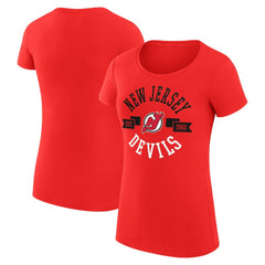 New Jersey Devils G-III 4Her by Carl Banks Women's Super-Slim Fit Lightweight City Graphic Sport Crewneck T-Shirt -  NHL T-shirts