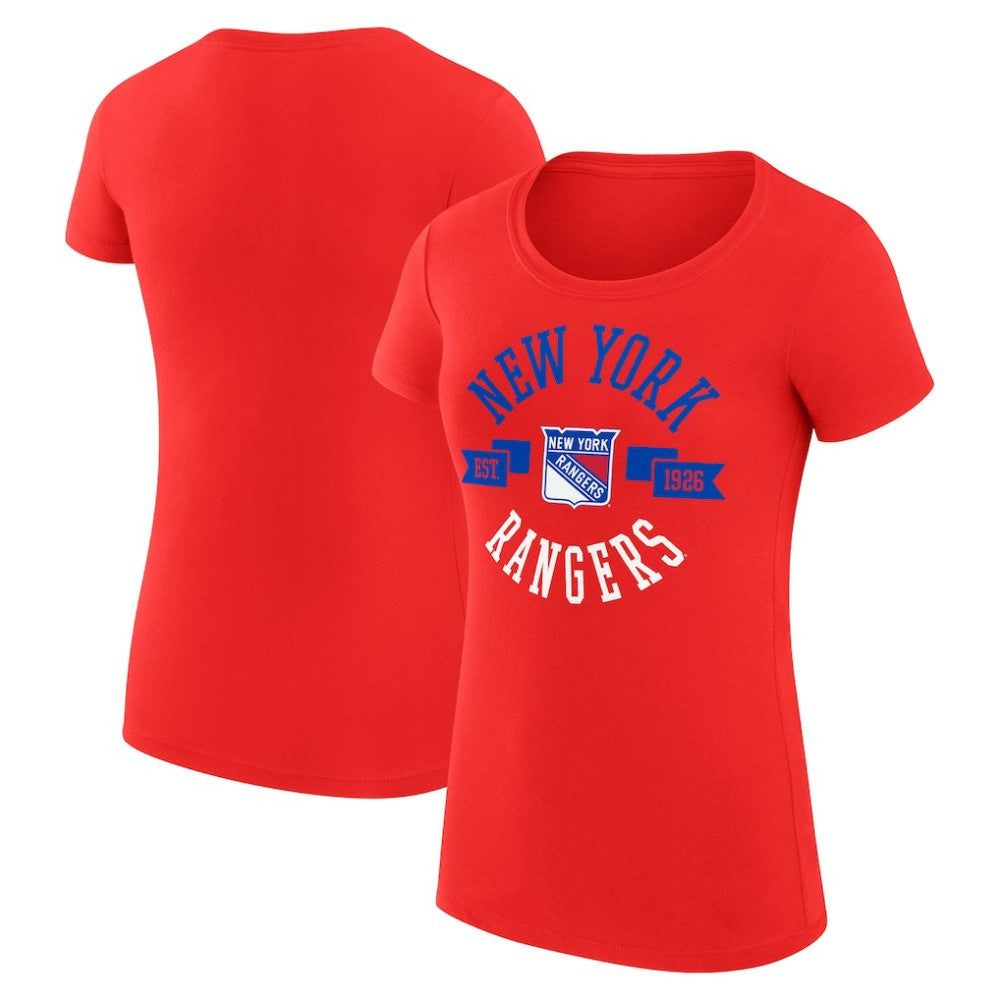 New York Rangers G-III 4Her by Carl Banks Women's Super-Slim Fit Lightweight City Graphic Sport Crewneck T-Shirt -  NHL T-shirts