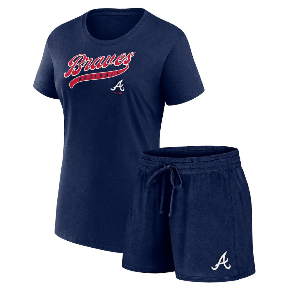 Atlanta Braves Fanatics Women's Start to Finish T-Shirt & Shorts Combo Pack - MLB Shorts