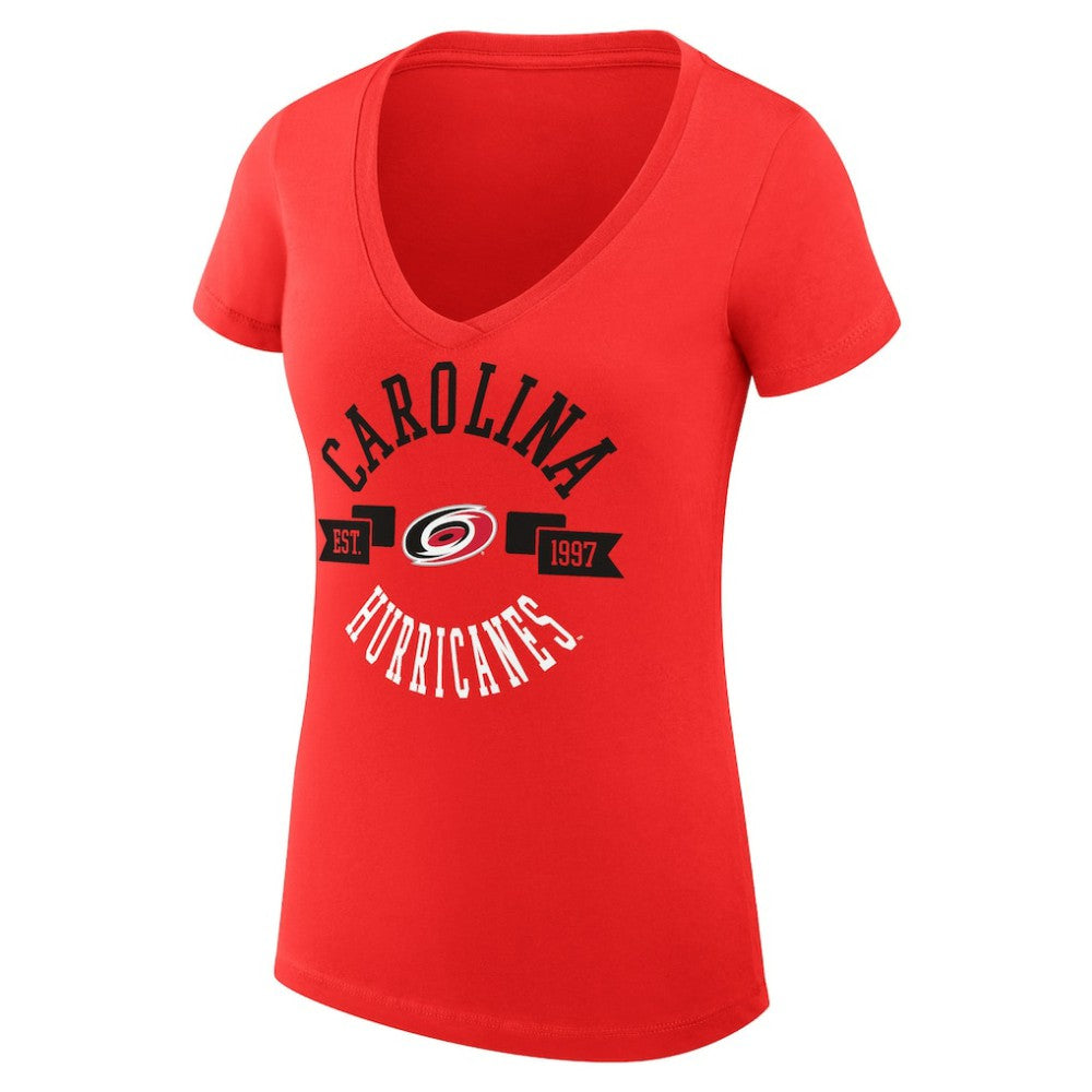 Carolina Hurricanes G-III 4Her by Carl Banks Women's Super-Slim Fit Lightweight City Graphic V-Neck T-Shirt -  NHL T-shirts