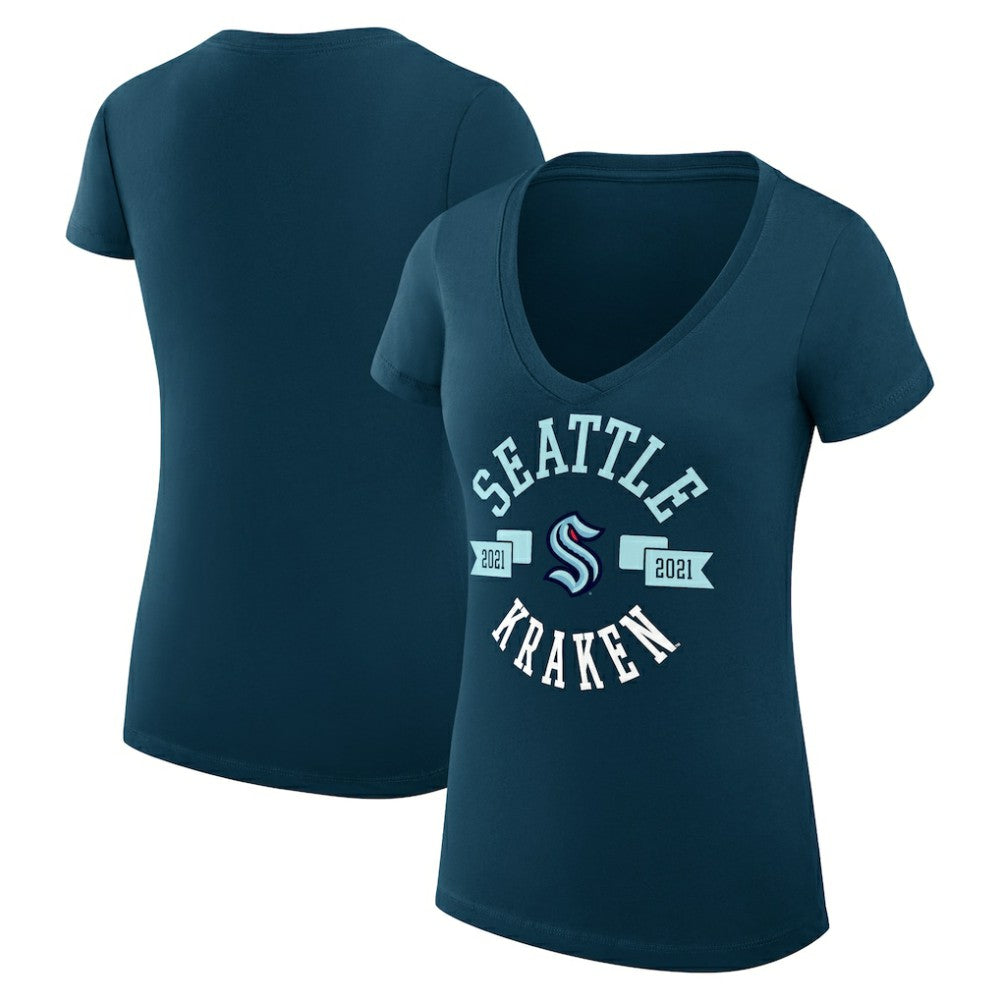 Seattle Kraken G-III 4Her by Carl Banks Women's Super-Slim Fit Lightweight City Graphic V-Neck T-Shirt -  NHL T-shirts