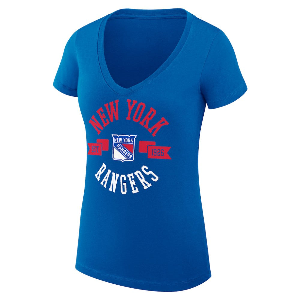 New York Rangers G-III 4Her by Carl Banks Women's Super-Slim Fit Lightweight City Graphic V-Neck T-Shirt -  NHL T-shirts