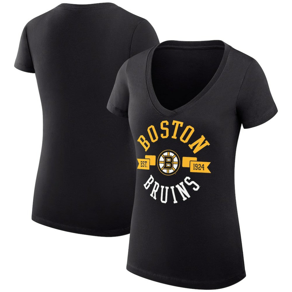 Boston Bruins G-III 4Her by Carl Banks Women's Super-Slim Fit Lightweight City Graphic V-Neck T-Shirt -  NHL T-shirts