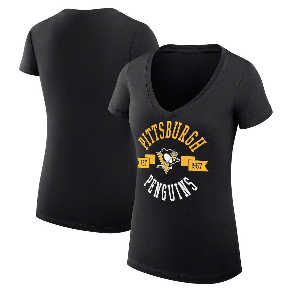 Pittsburgh Penguins G-III 4Her by Carl Banks Women's Super-Slim Fit Lightweight City Graphic V-Neck T-Shirt -  NHL T-shirts